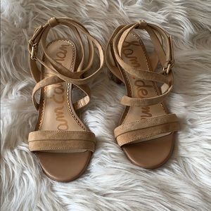 Sam Edelman Tan Block Heel Sandals- WORN ONCE